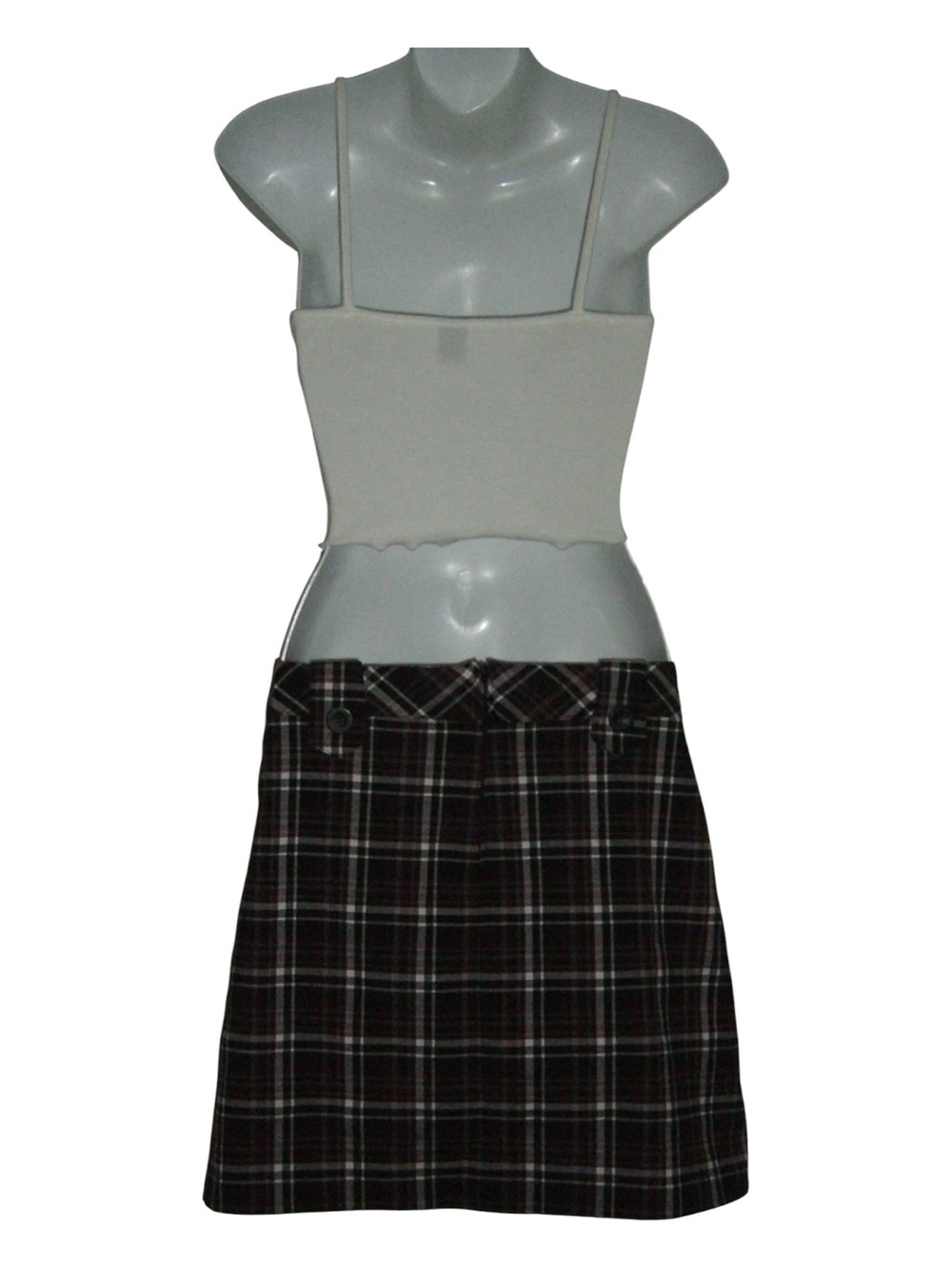 Tangents Mini Skirt Vintage 90's Plaid Dark Academia Indie Sleaze Mall Goth y2k - Picture 6 of 13